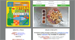 Desktop Screenshot of osteriarotondadeifacchinetti.it
